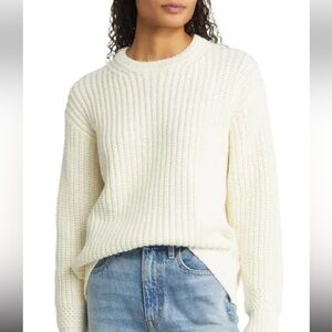 NWT Marine Layer Oversized Crewneck Cream Sweater XS